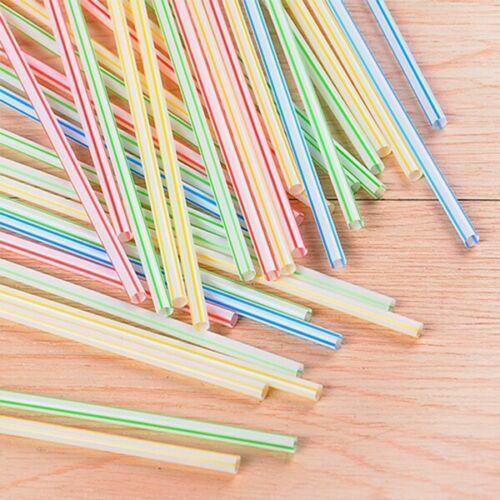100pc Colourful Straight Straws Disposable Drinking Straw Plastic Straws Party