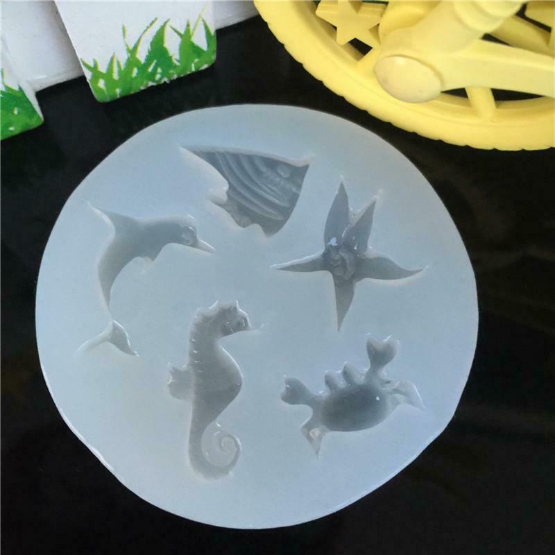 Sea Flounder Shell Starfish Jewelry Soap Silicone Mold Cake Decor Craft Tools