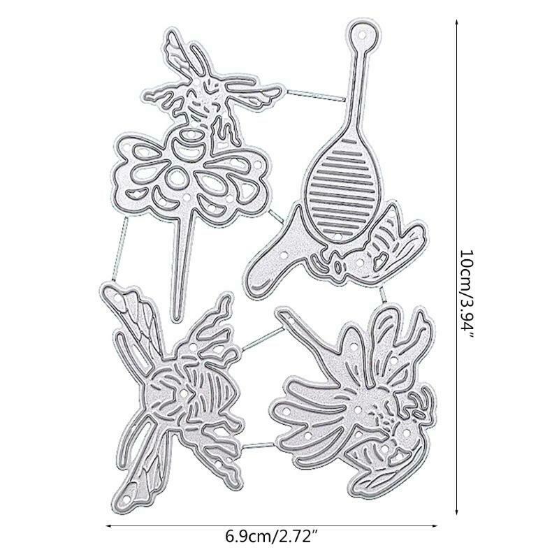 Bee Metal Cutting Dies Stencil DIY Scrapbooking Album Paper Card Template Mold