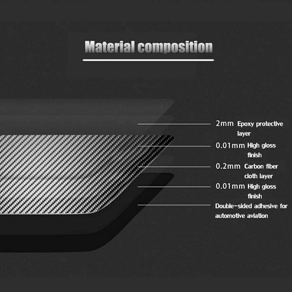 Carbon Fiber Interior Dashboard Panel Cover Trim Fit For Ford Mustang 2015-2019