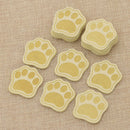20pcs Dog Footprint Shape PU Leather Label Tags DIY Sewing Patches Craft