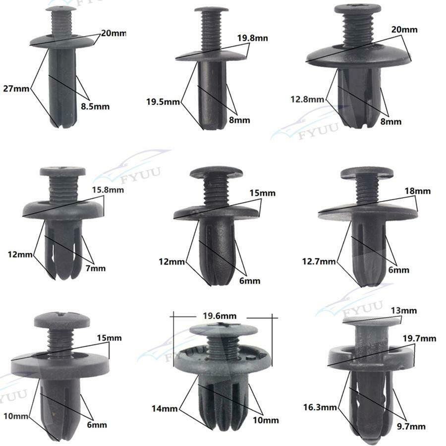 360pcs Car Fastener Rivet Bumper Fender Door Trim Panel Screw Fastener Clip Box