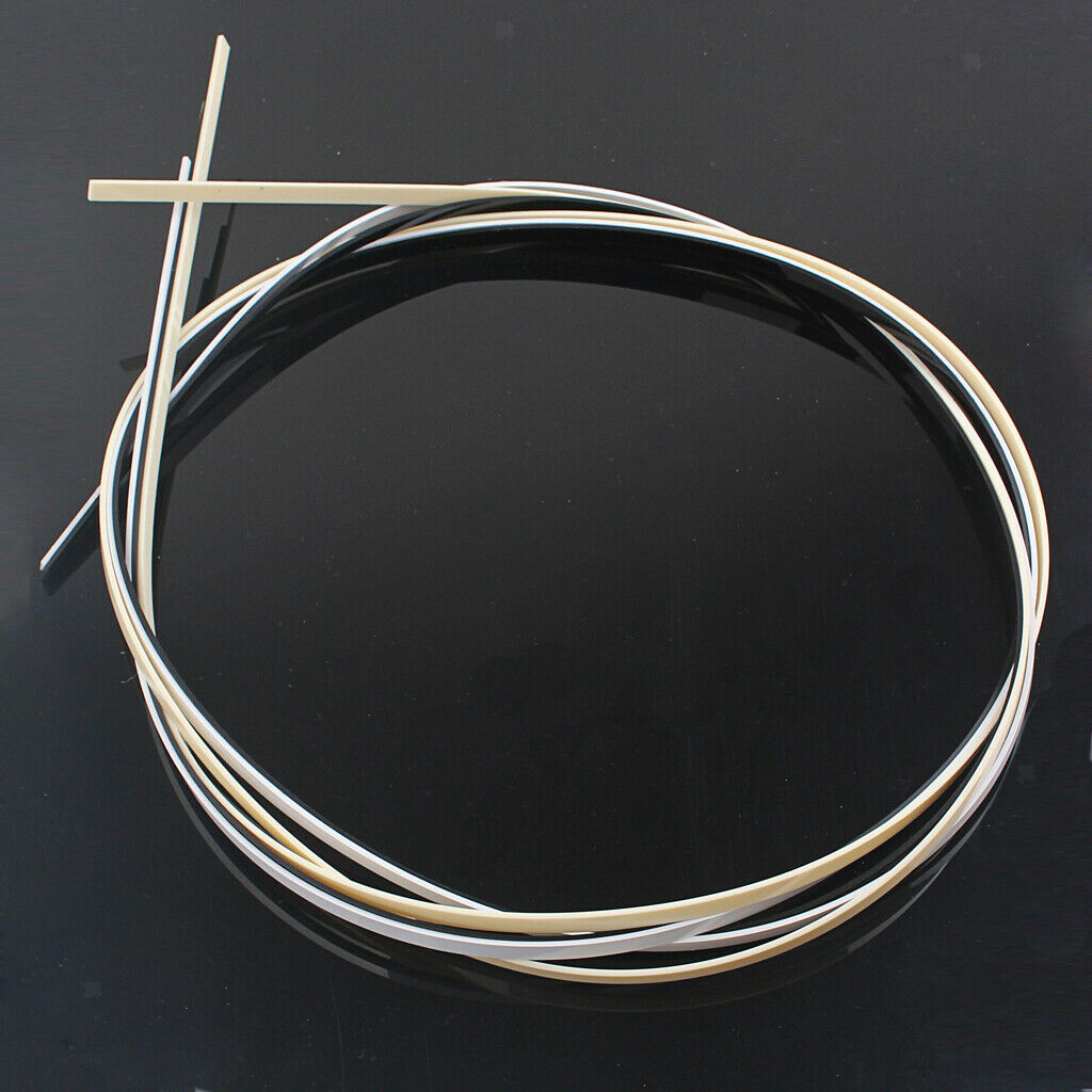 3 Pieces Plastic Guitar Bass Binding Purfling Strips Guitar DIY Accessory