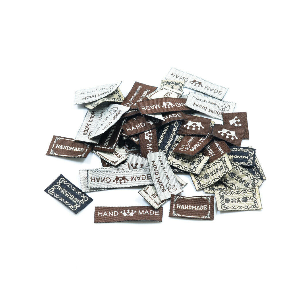 50 pieces Mixed DIY handmade labels Woven labels Sew-in labels Textile labels