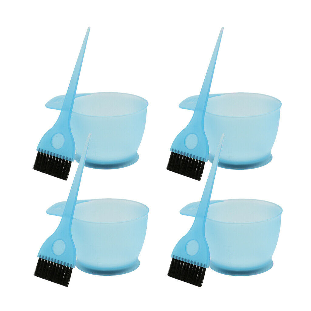 4pcs Hairdressing Hair Colouring Brush Bowl Tool Hair Dying Set for Barbershop