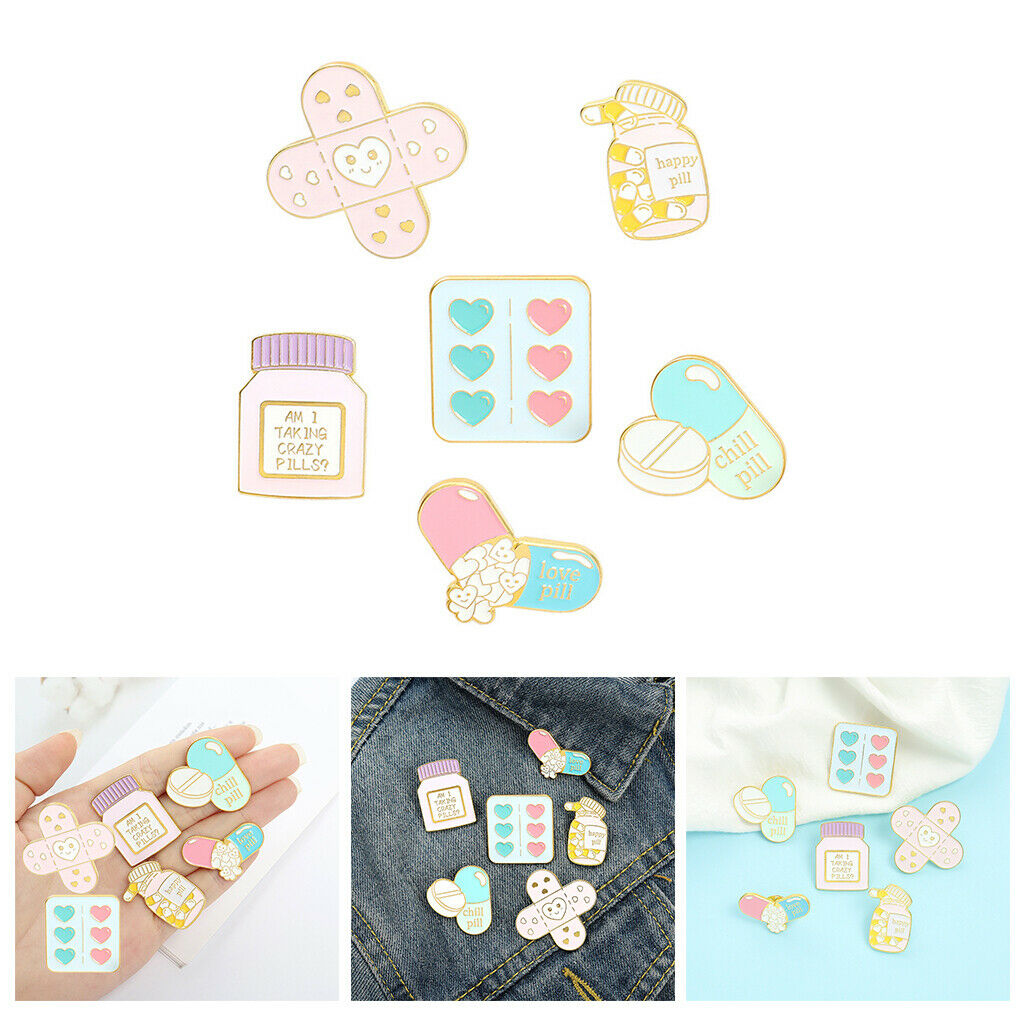6x Alloy Brooch Pin Collar Badge Scarf Chiffon Clips Women Wedding Gift