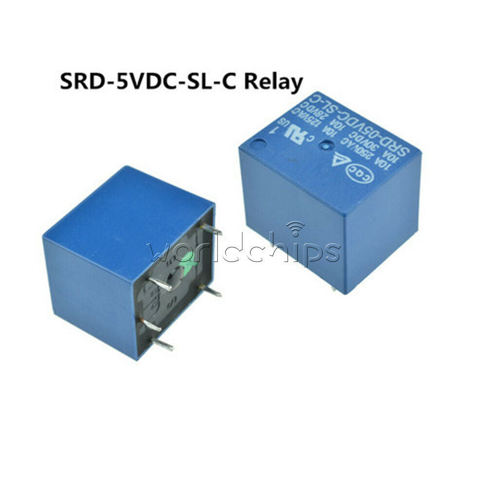 5PCS Mini Power Relay DC 5V PCB SRD-5VDC-SL-C
