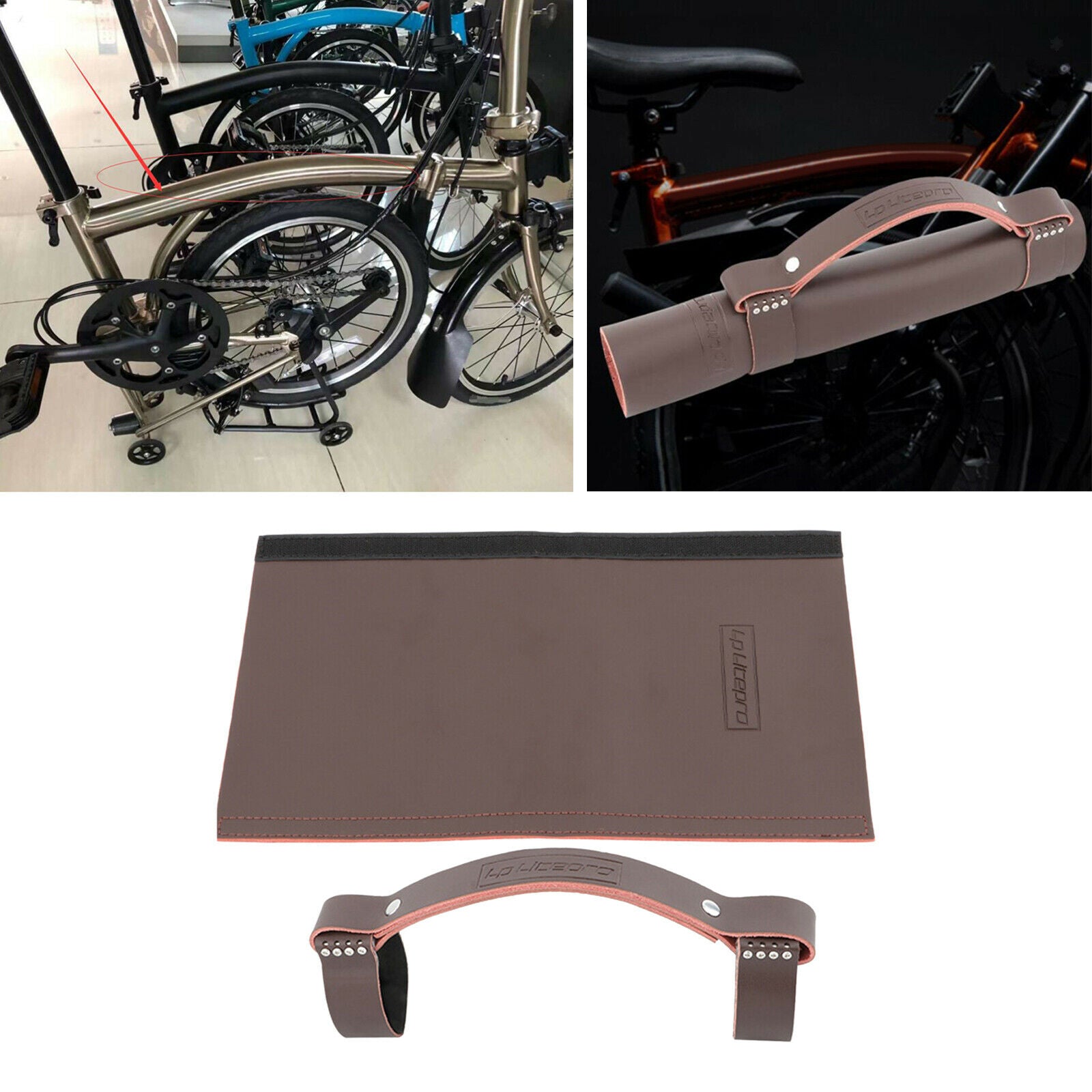 Durable Folding Bike Carry Handle Bicycle Frame Strap Lifter Accessories