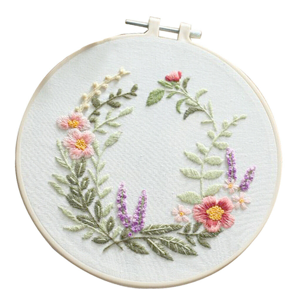 Floral Embroidery Kit Chinese Complete Cross Stitch Floss Needlework Kits