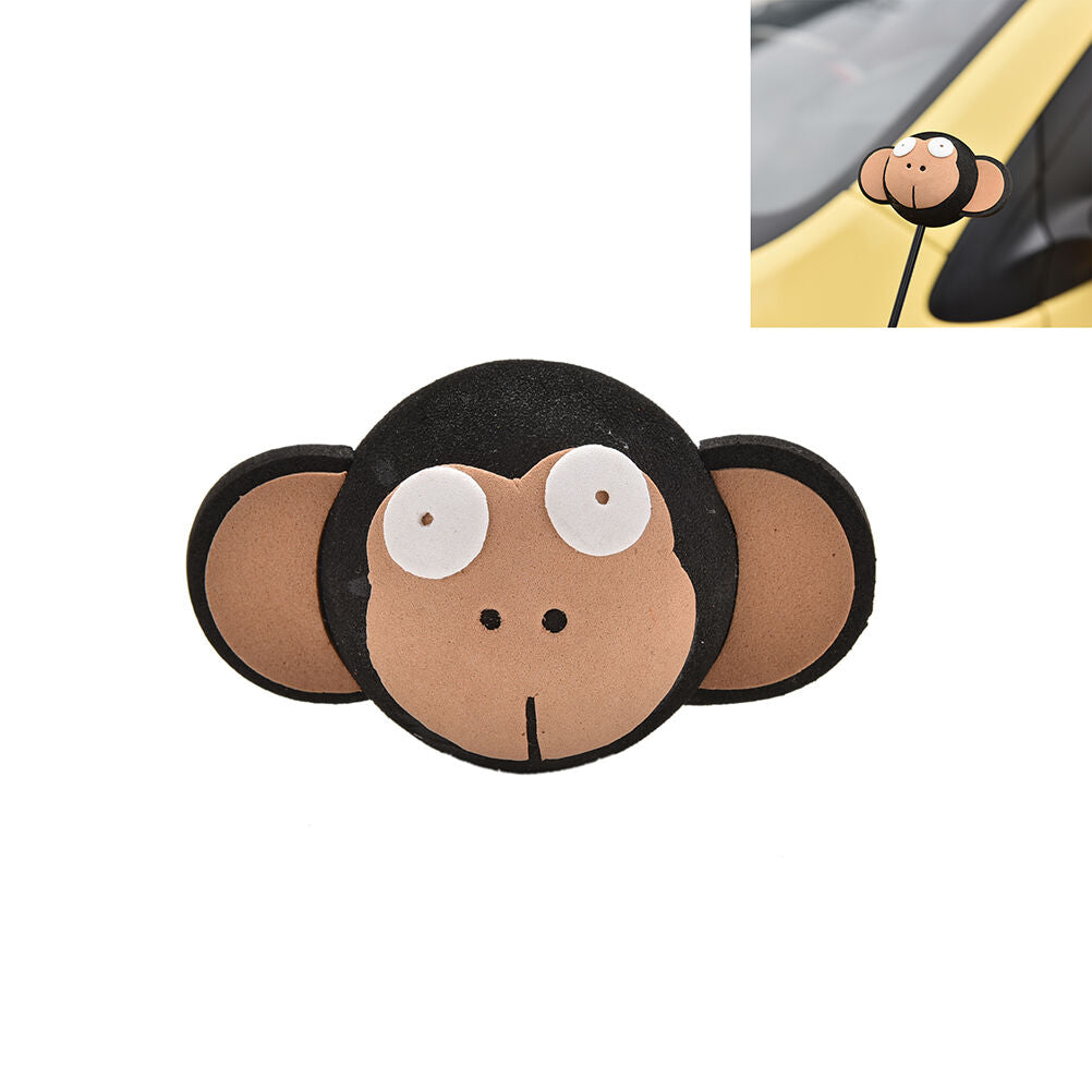 Cute Big Eyes Monkey Antenna Topper Eva Decorative Topper Balls for Car D FM KX