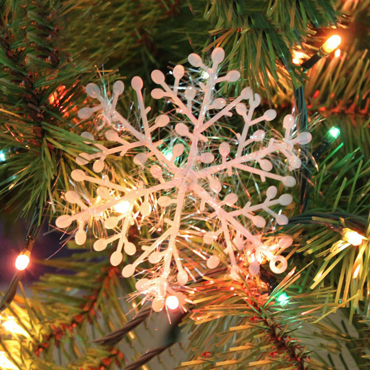 9pcs White Snowflakes Decorations Supplies Hanging Ornaments Gift Christm.l8