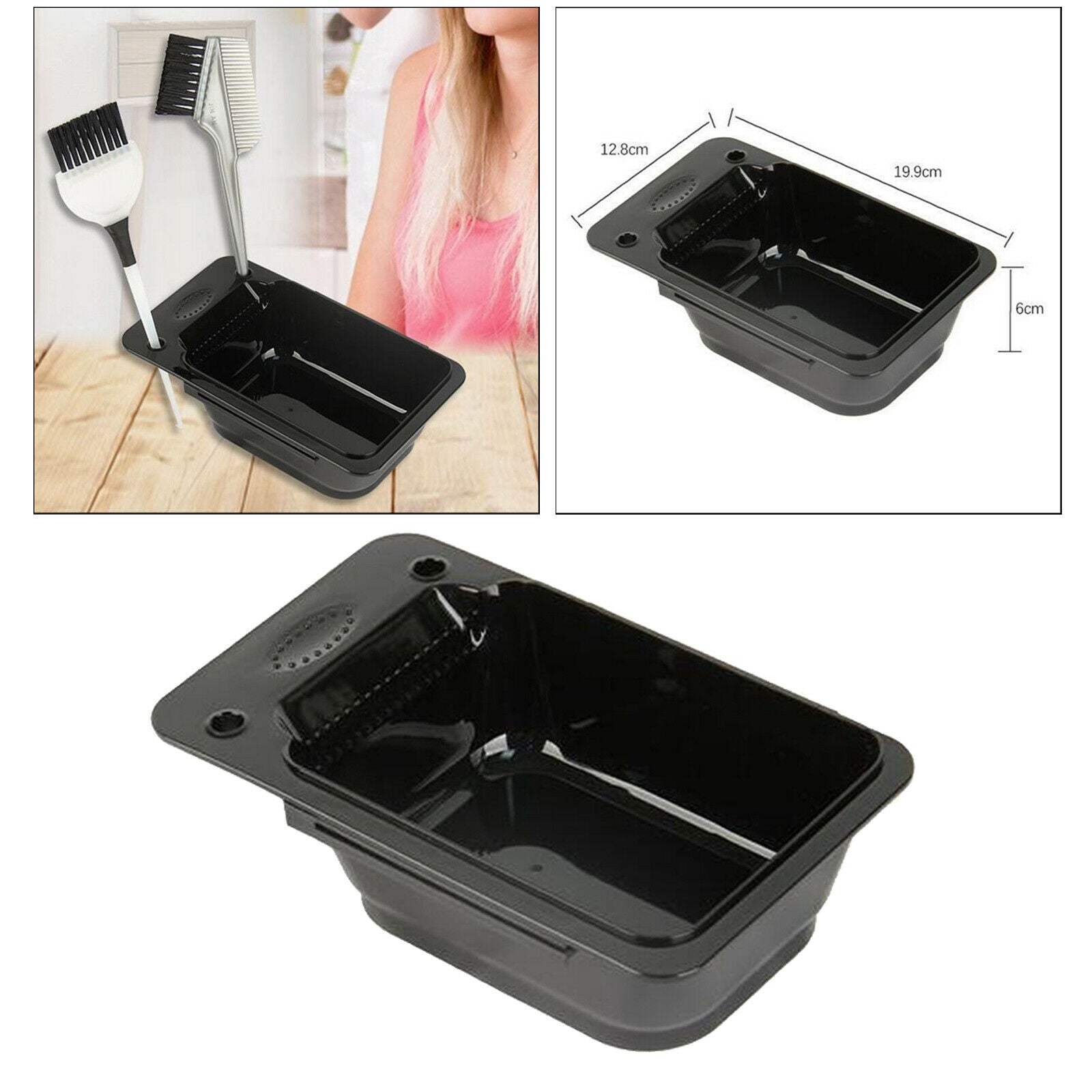 Plastic Hair Bowl Mixing Dyeing Kit Easy-cleaning for Home Barber Tools