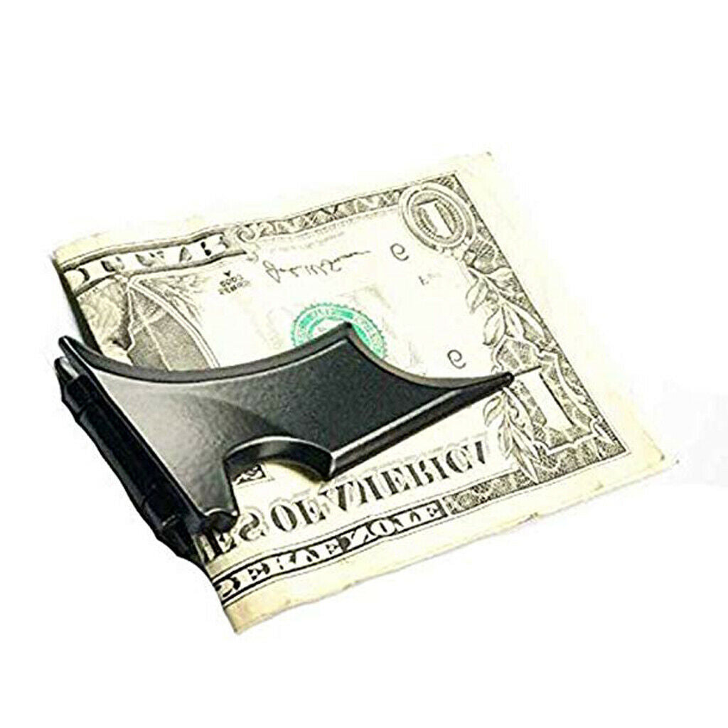 2pcs Cool Bat Shape Metal Money Clip Organizer Card Holder Cash Wallet