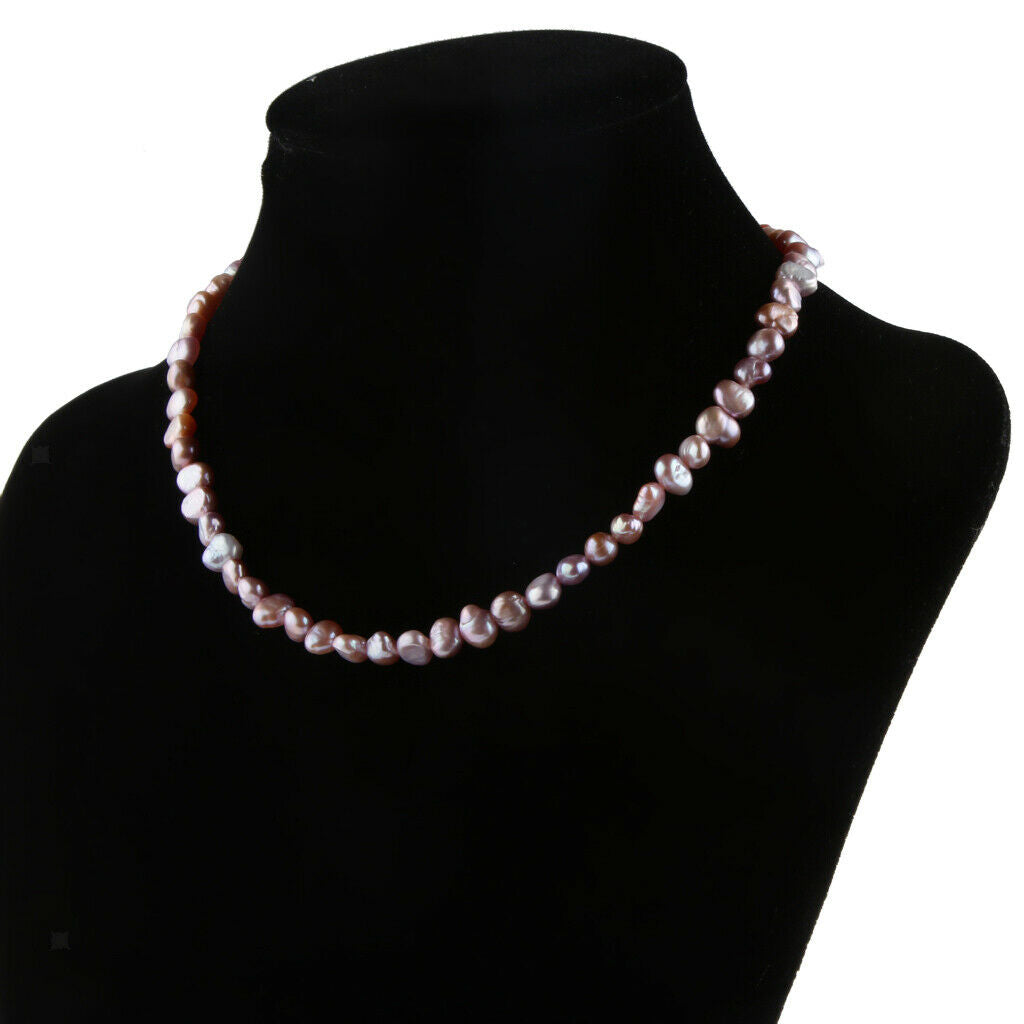5-6mm Baroque Freshwater Pearls Beads Necklace Bracelets Light Purple 40pcs
