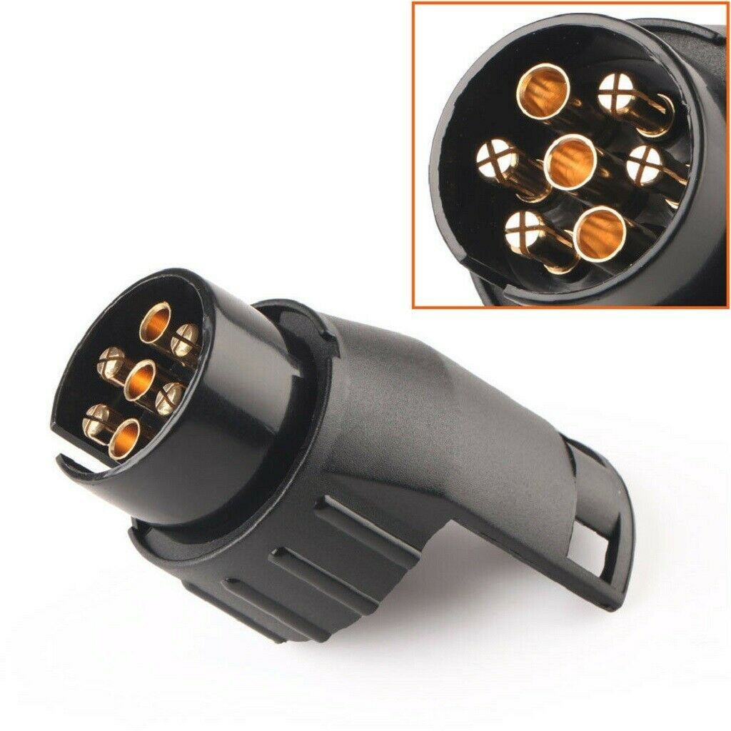 Car Trailer Truck 7-Pin to 13-Pin Plug Adapter Converter Tow Socket 12V