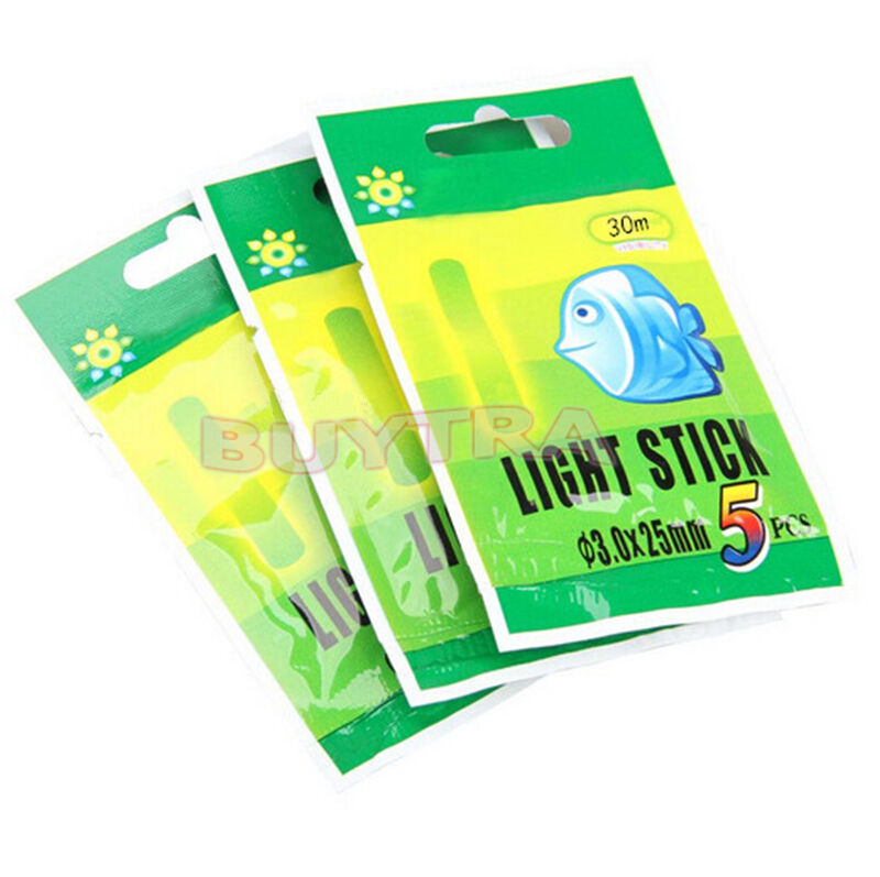 50 Pcs Night Fluorescent Float Lightstick Glow Stick for Fishing_viRDD