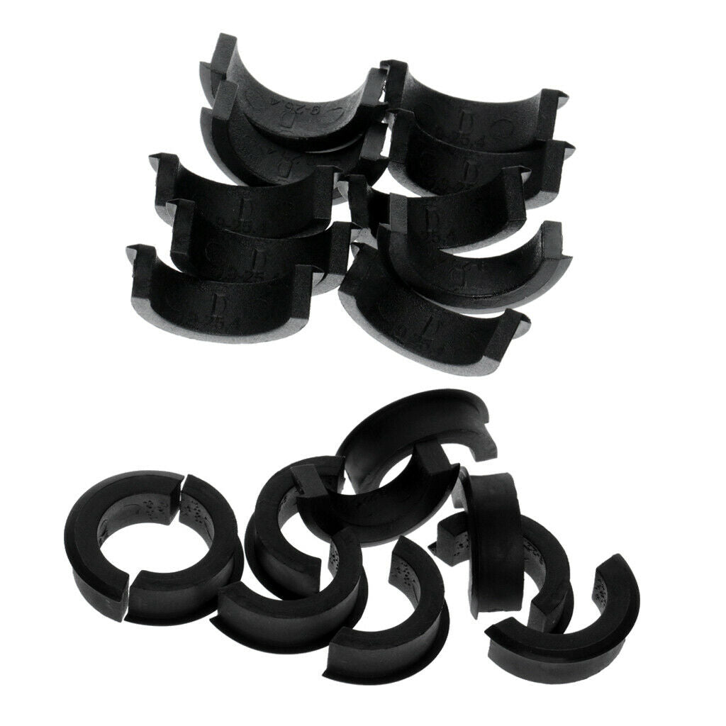 10 Pairs Bike Plastic Handlebar Spacer Two Size, Black