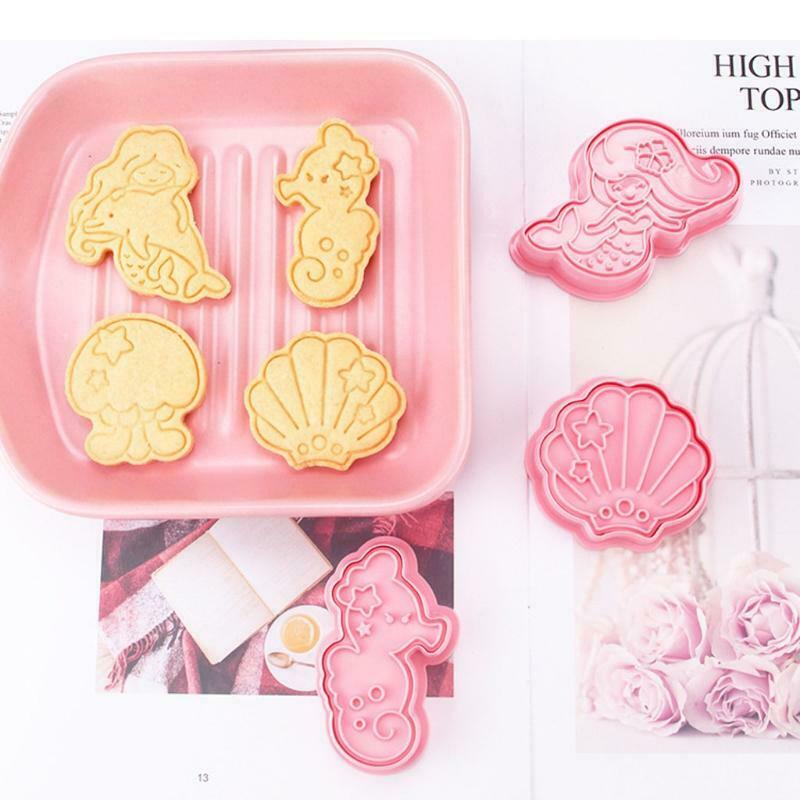 6pcs Soap Molds Chocolate Candy Molds Cake Chocolate Soap Decorating Ocean Theme