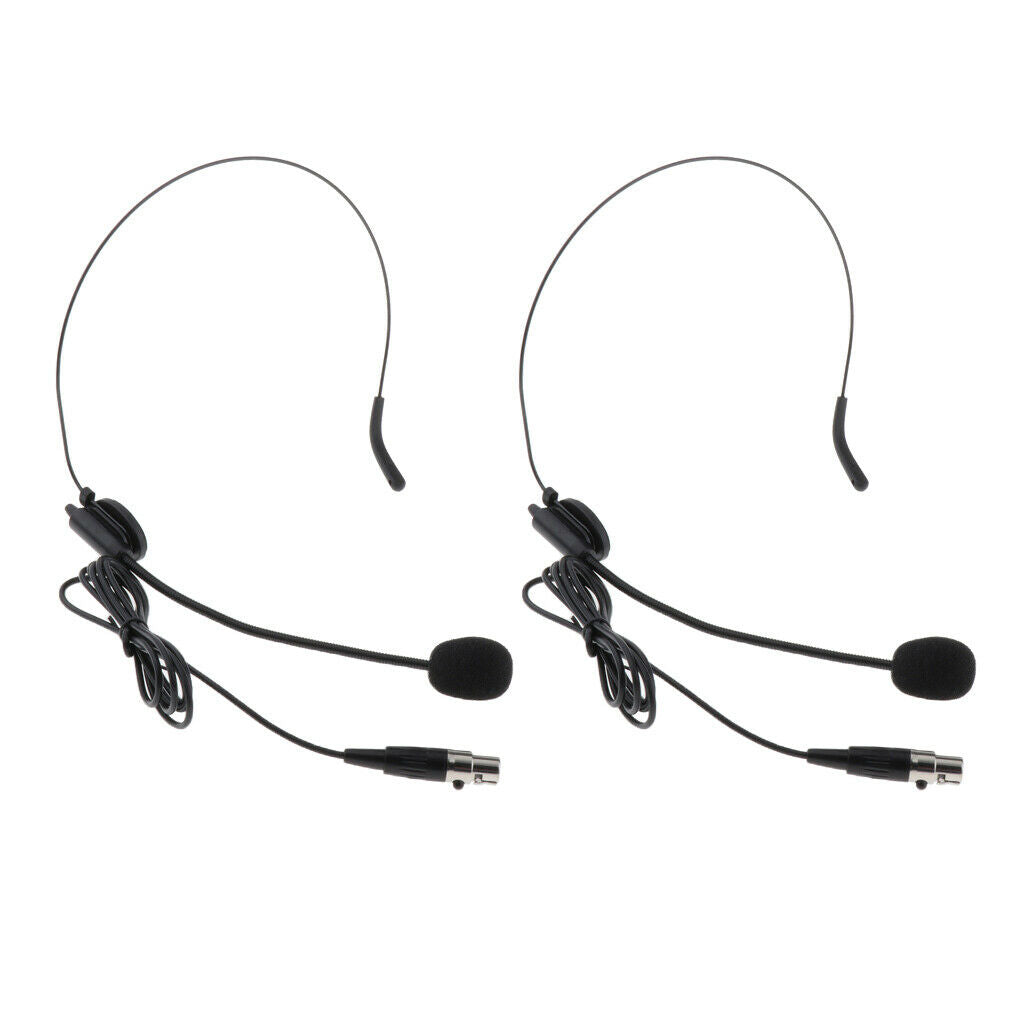2 Pieces 3 Pin Microphone Lapel Metal Tie Clip for PC Wireless Transmitter