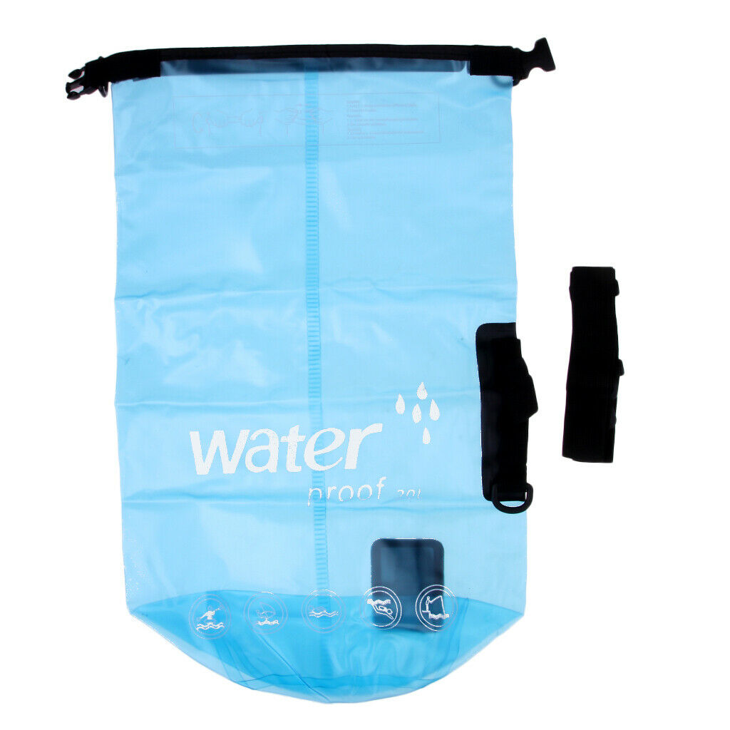 20L Sport Waterproof Dry Bag Backpack Floating Boating Kayak Camping Blue
