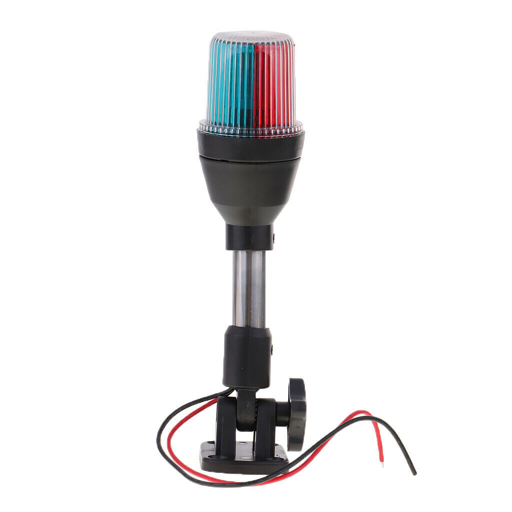 12V Marine Boat Three-Color Red Green White LED Anchor Light Stainless Steel