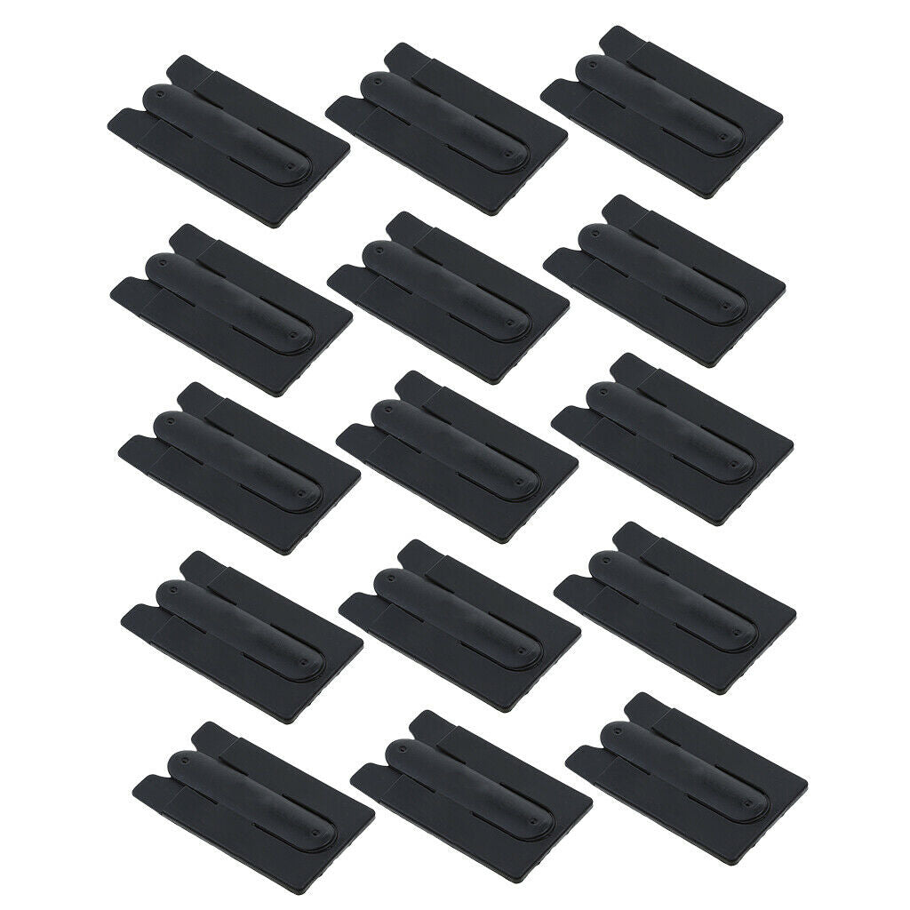15 Pcs Silicon Phone Holder Case Stick On Credit Card Stand Black