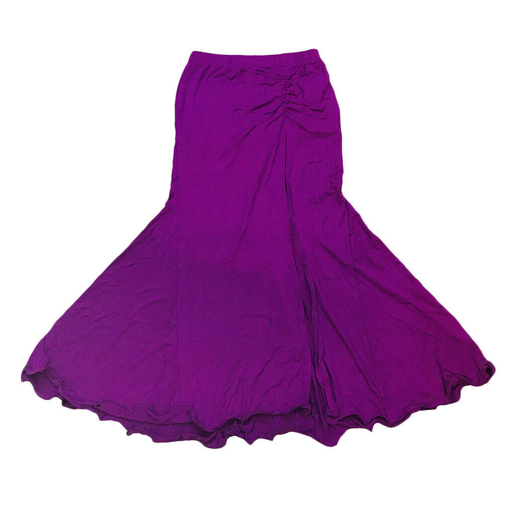 Lady Belly Dance Skirt Long Skirts Swing Dress Dance Costume Outfit Purple