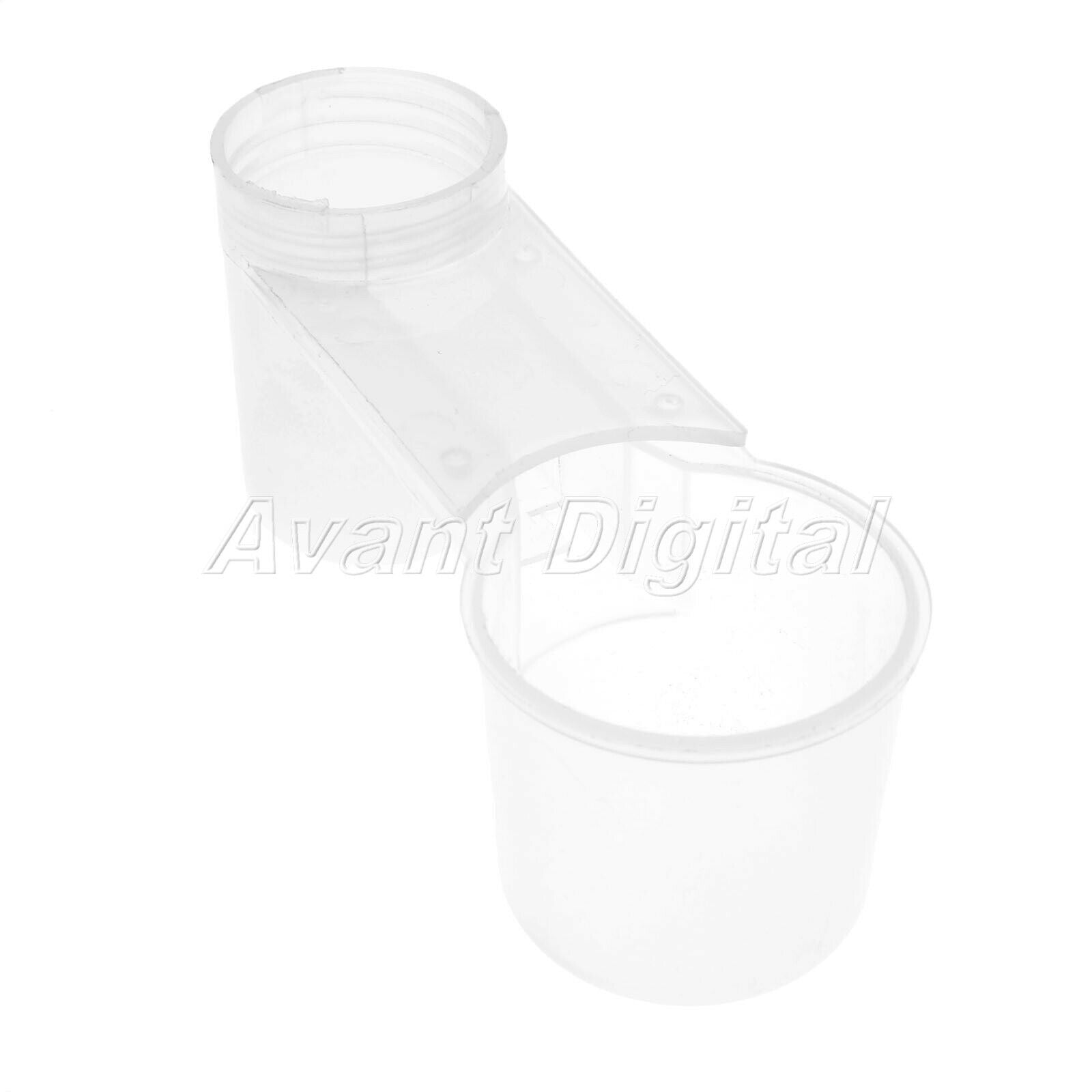 Clear White Plastic Bird Feeder Drinker Bottle Cup Water Bottle for Pigeon Dove