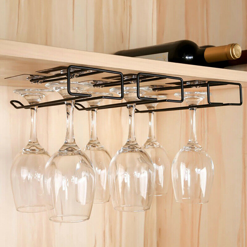 Wine Glass Iron Holder Hanging Rack Storage For Cabinet & Bar Home Dec.l8