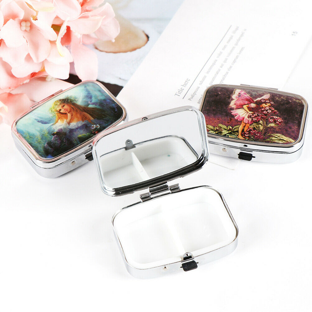 Portable Pocket Metal Pill Box Medicine Storage Container Holder Organize.l8