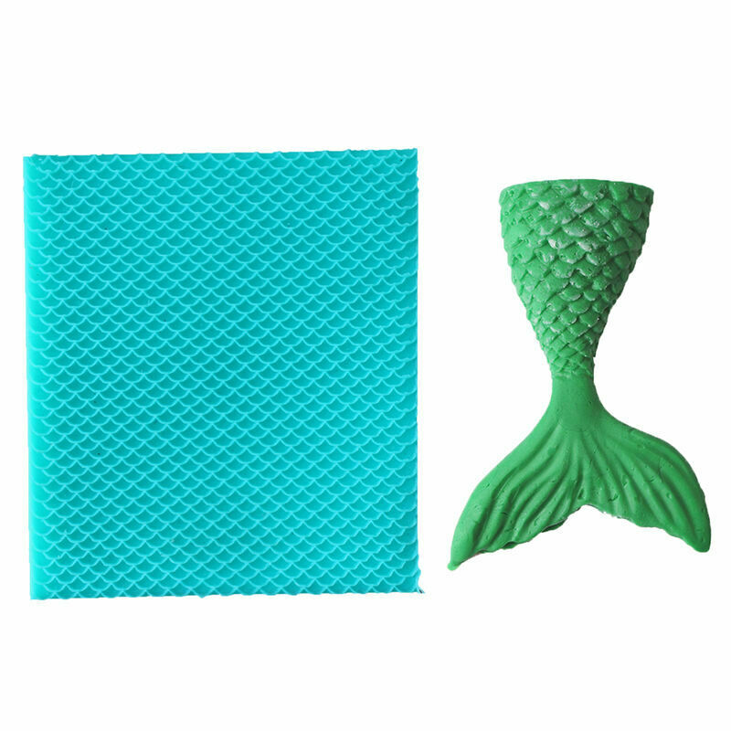 DIY Mermaid Fish Scales Cake Chocolate Mould Fondant Mold Decor Cake