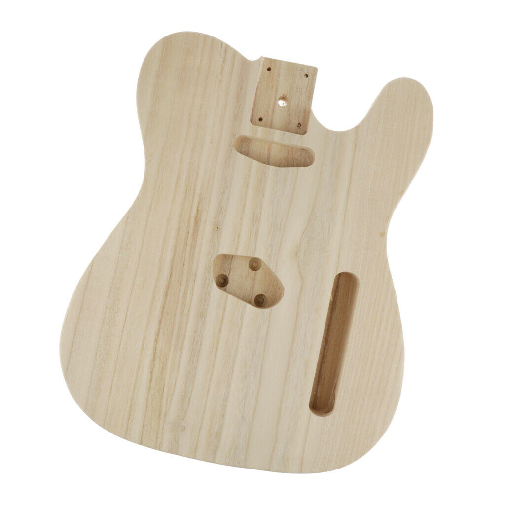 Electric Guitar Unfinished Body, Basswood Wood DIY Musical Instrument Accessory