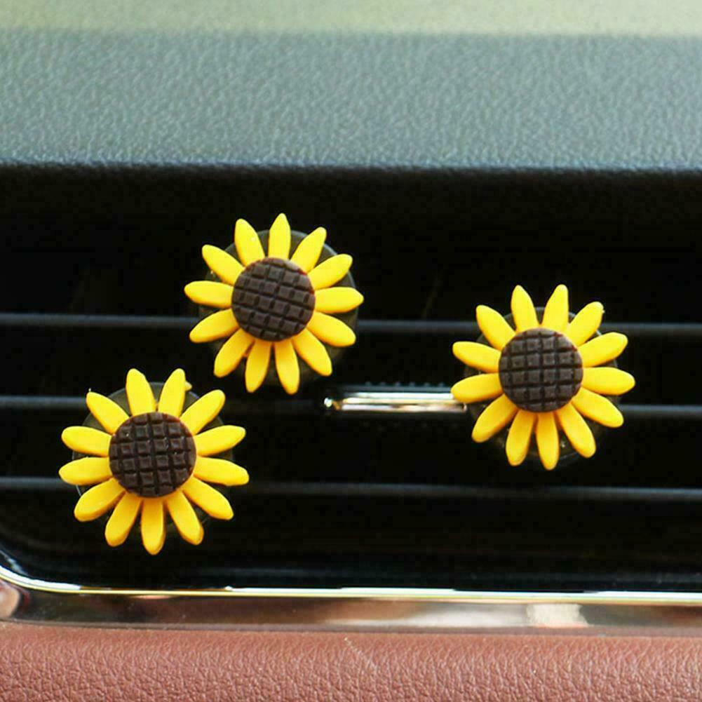 1Pc Car Accessories Air Freshener Cute Sunflower Scent Interior Diffuser