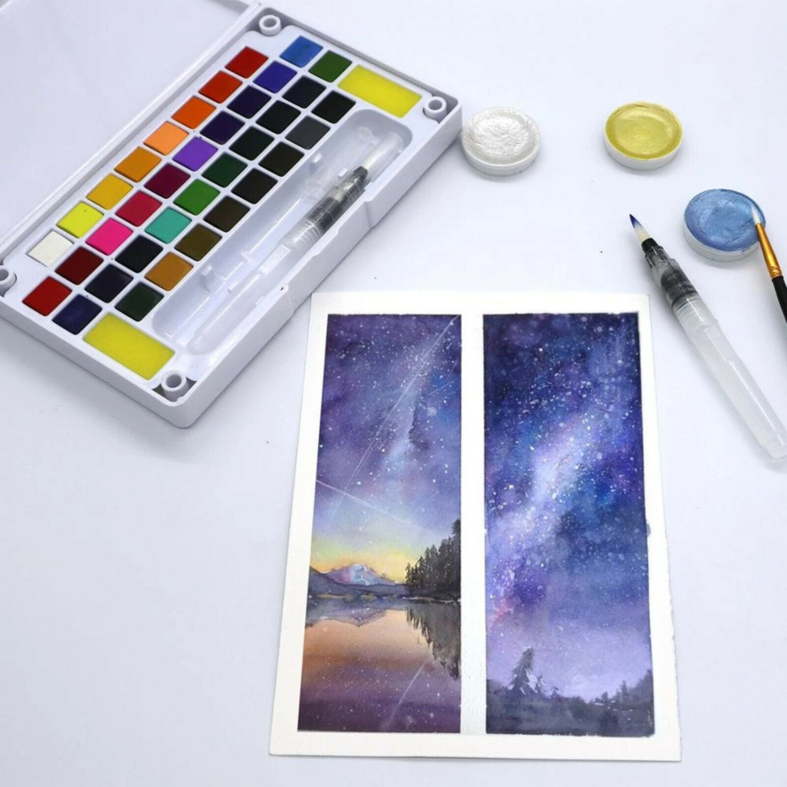 36 Colors Watercolor Paint Set Palette Vivid Watercolor Children Drawing