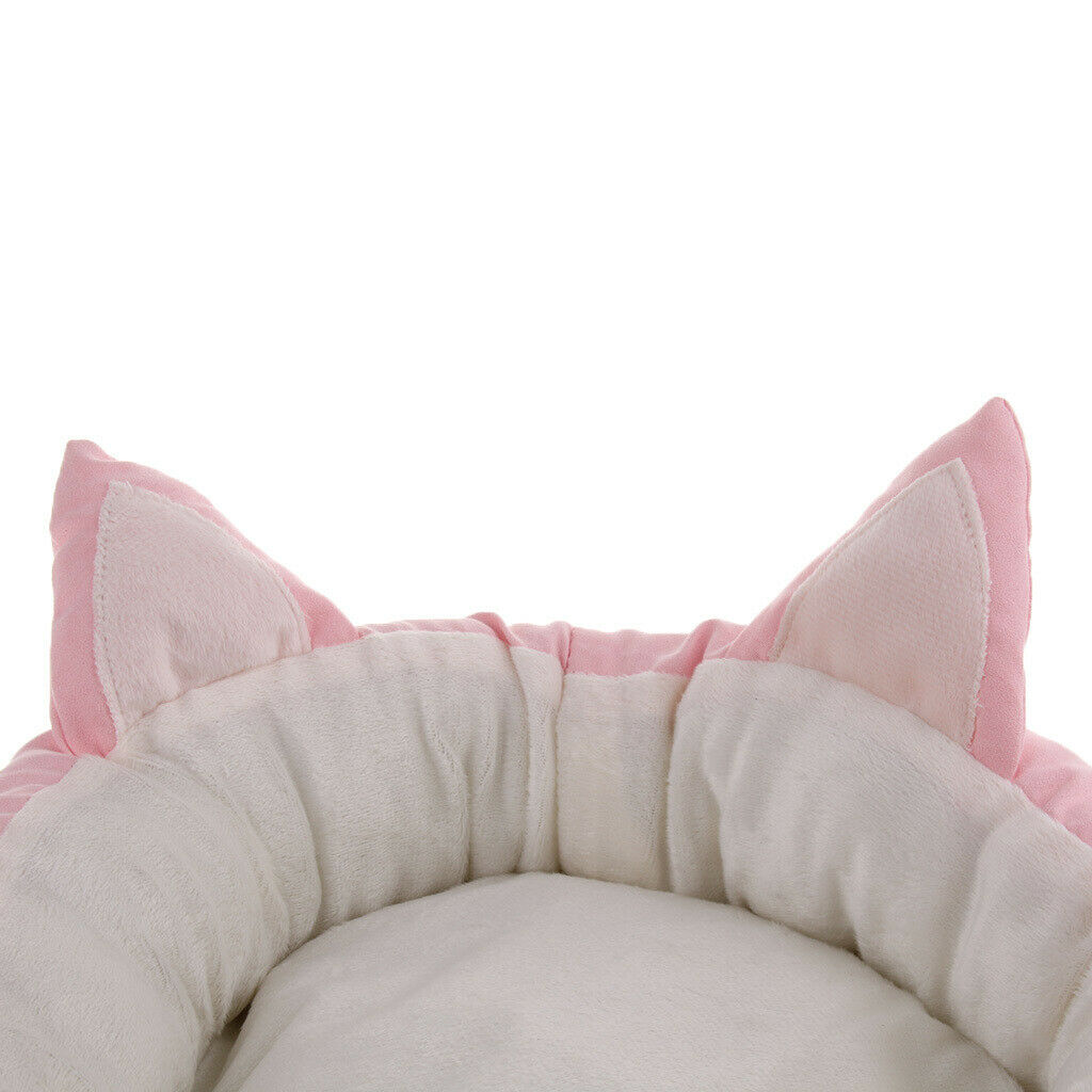Round Plush Pet Dog Cat Rabbit Small Animals Soft Warm Cozy Bed House Sleep Nest