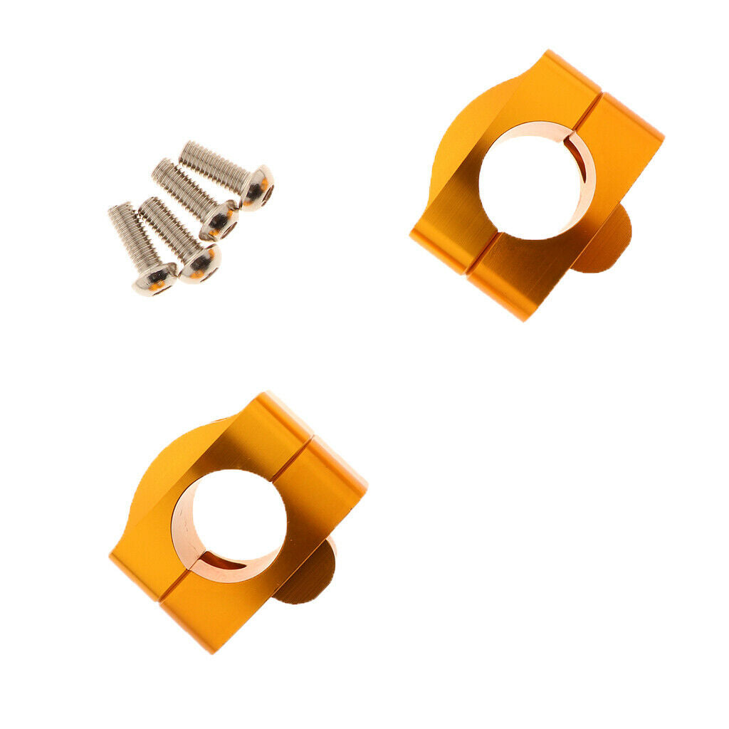 Handle Bar Clamp Adapter Risers Taper Fit for Motorcycle Yellow