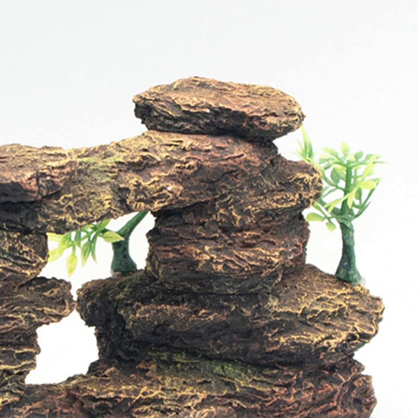 Natural 18x11cm Aquarium Mountain Ornament Fish Tank Decor Betta Crab Cave
