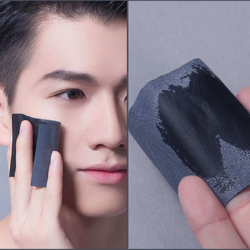 100xCharcoal Papers Makeup Cleansing Oil Absorbing Face Paper Facial Clean.l8