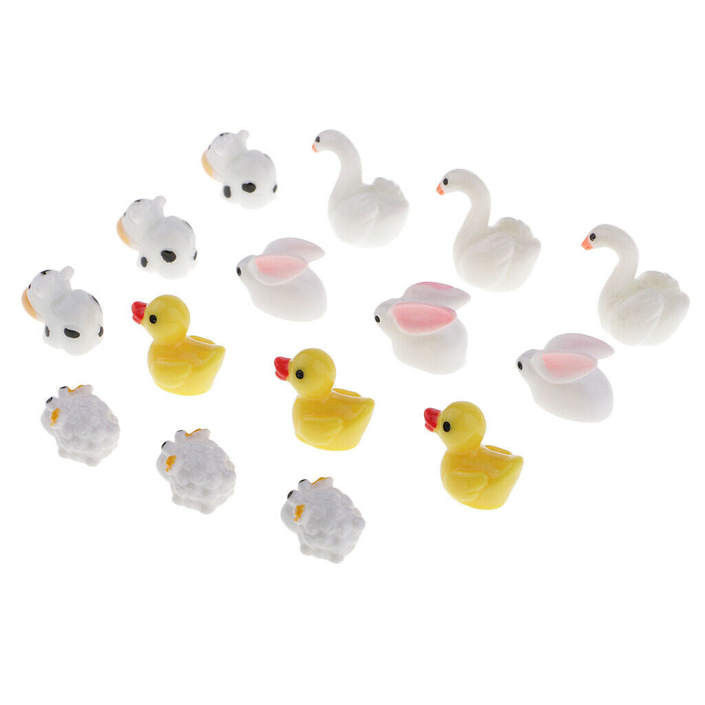 15 Mini Cute Animal Decors Art Home Decor Landscape Ornament DIY Garden Gift