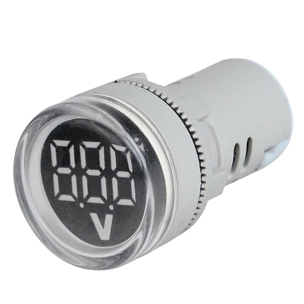 Voltmeter AC 12-500V Voltmeter Power Monitor LED Indicator Light White