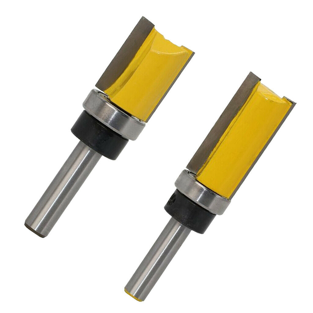 2Pcs Straight Metric Router Cutter Bit Woodwork 8mm Shank 3/4" Cut
