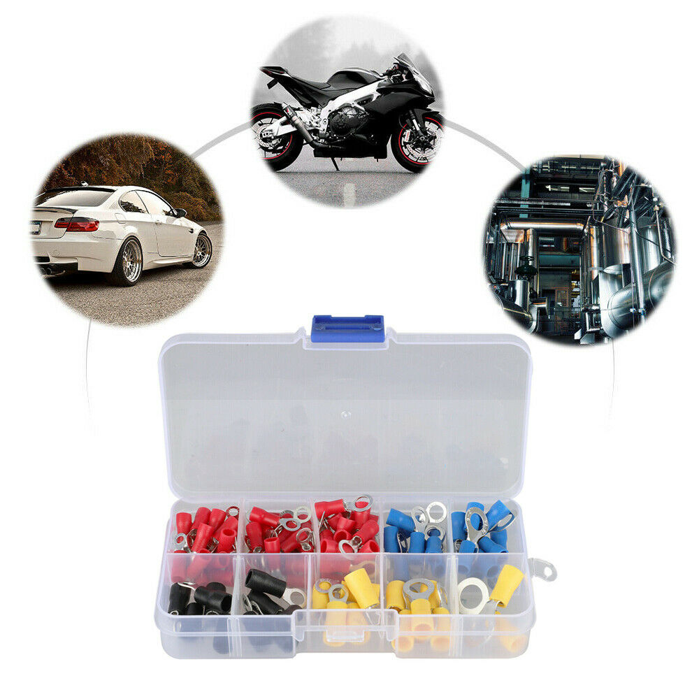 102PCS Insulated Electrical Wires Splice Terminal Spade/Crimp/Ring Connector Kit