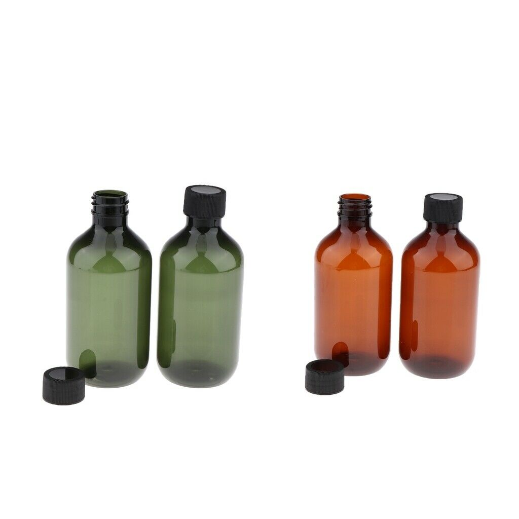 4Pcs Empty Lotion Toner Liquids Bottles Shampoo Hair Conditioner Containers