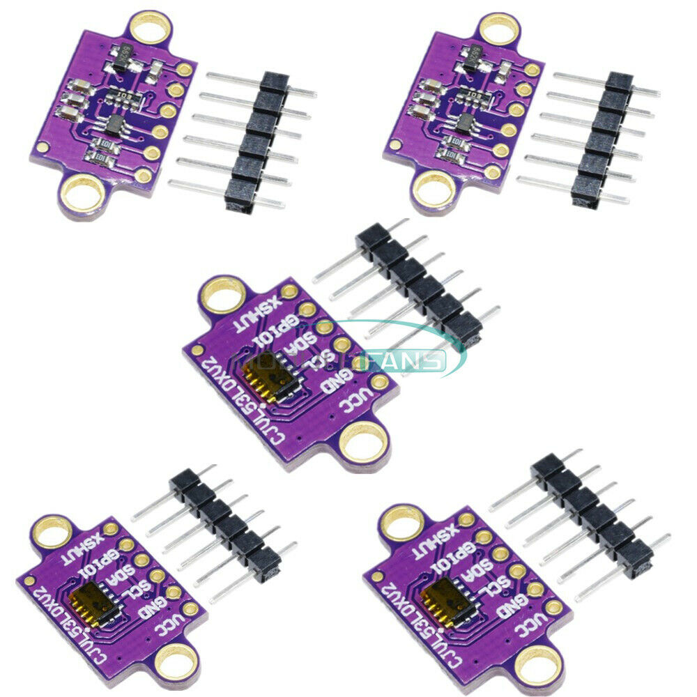 5PCS GY-VL53L0XV2 VL53L0X Time-of-Flight Distance Sensor Breakout Module