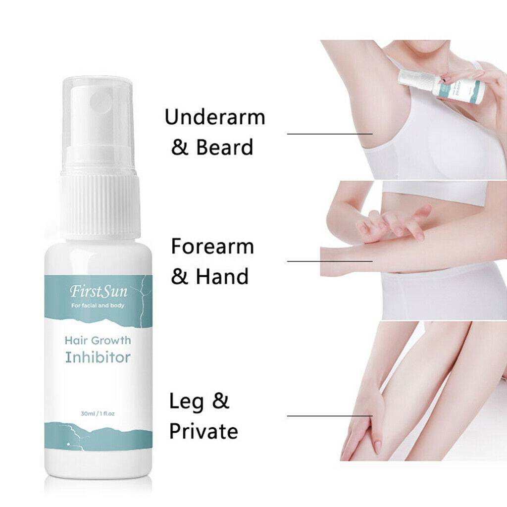 Mild Hair Growth Inhibitor Spray Mist Serum Underarm Slow Hair Growth 30ML
