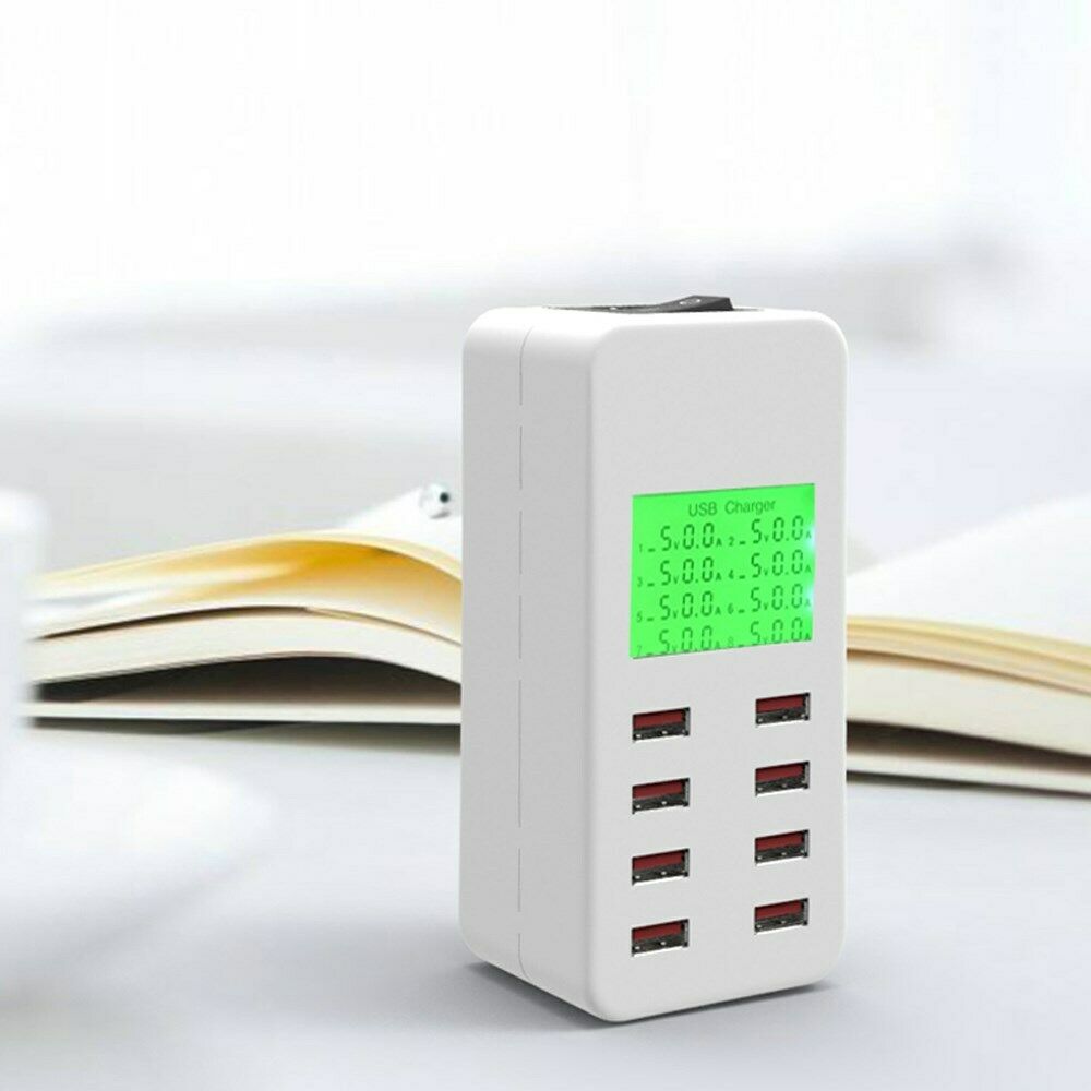 8-Port Smart Multi USB AC Wall Charger Hub Smart Fast Wall Charging Station AF6