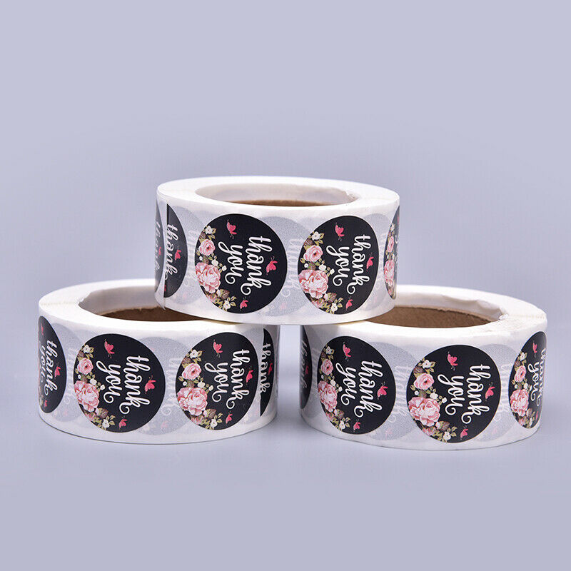 500PCS/Roll Stickers Seal Labels Handmade Custom Thank You Stick.l8