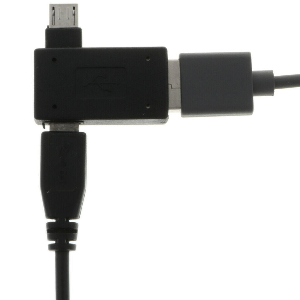90 degree Left Angle Micro USB 2.0 OTG Host Adapter w/ USB Power for