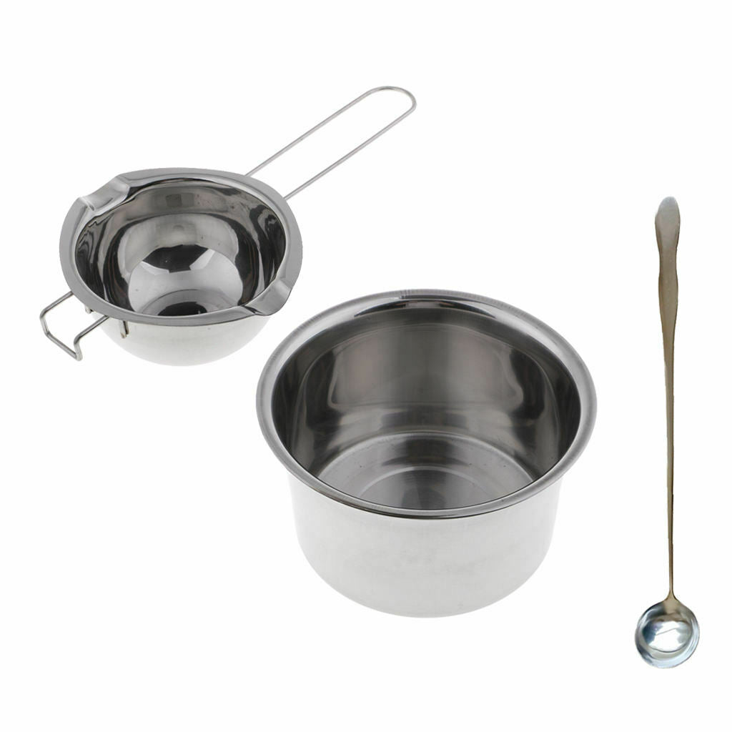 3pcs Double Boiler Wax Melting Pot Stirring Spoon for DIY Candle Soap Crafts