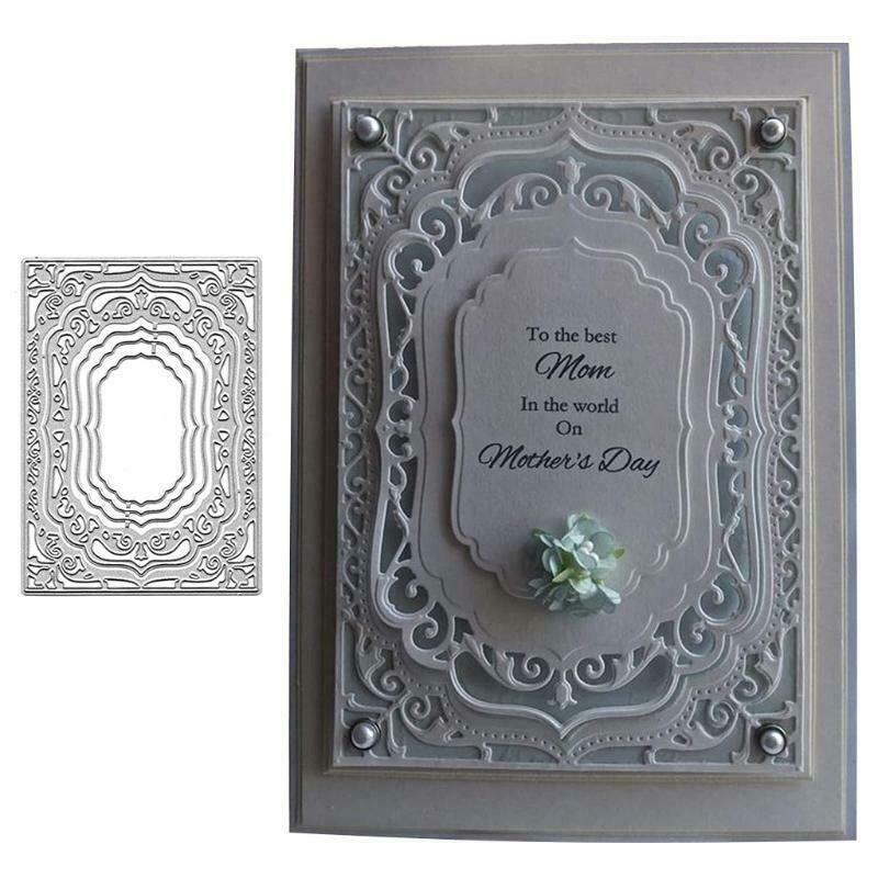 Frame Background Metal Cutting Dies Stencil DIY Scrapbooking Album Paper Card